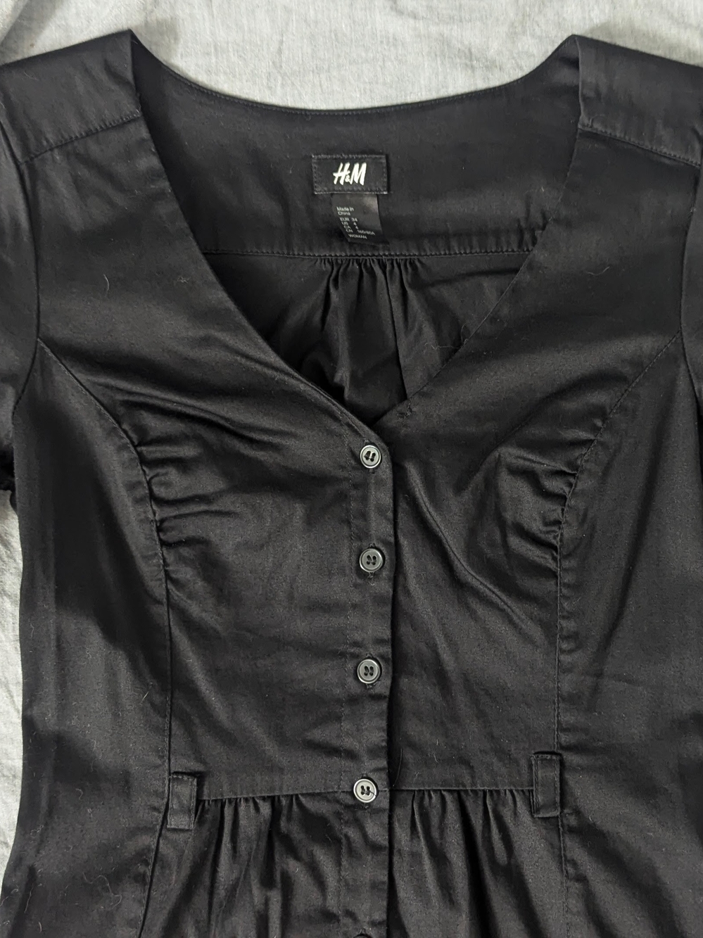 H&M Black Button-Front Women’s Dress